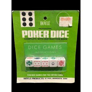 Vintage Hoyle Professional Dice With Instructions Brand New, Dice Games Gambling